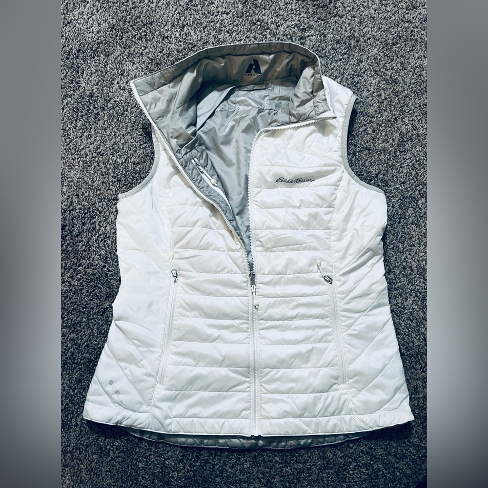Eddie Bauer Womens pertex quantum eco reversible ascent puffer vest sz S